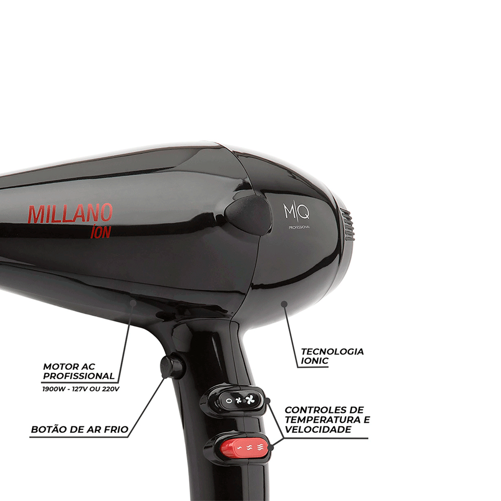 Secador Millano 1900W M/q secador-millano-1900w-m-q